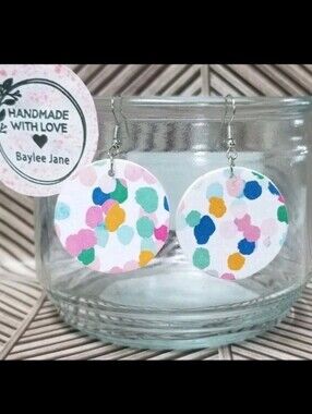 Earrings- Confetti Design Handmade